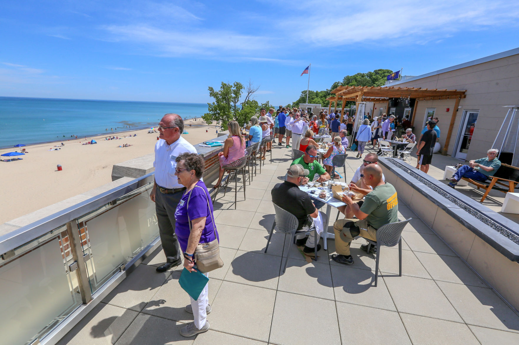 ribbon cutting/tour of remodeled pavillion, dunes state park